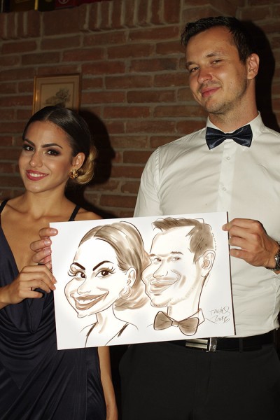 karikaturista na svadbu